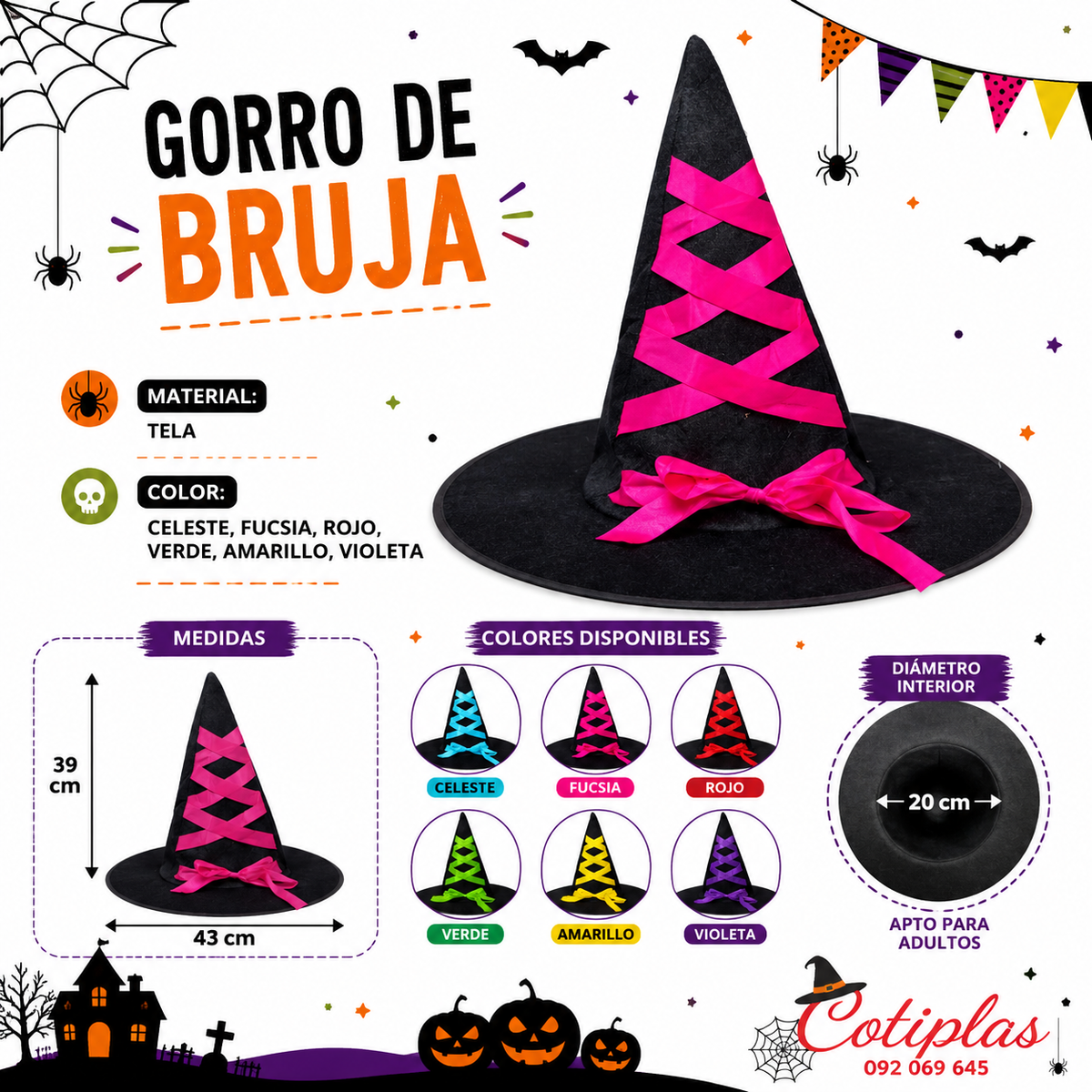 GORRO DE BRUJA