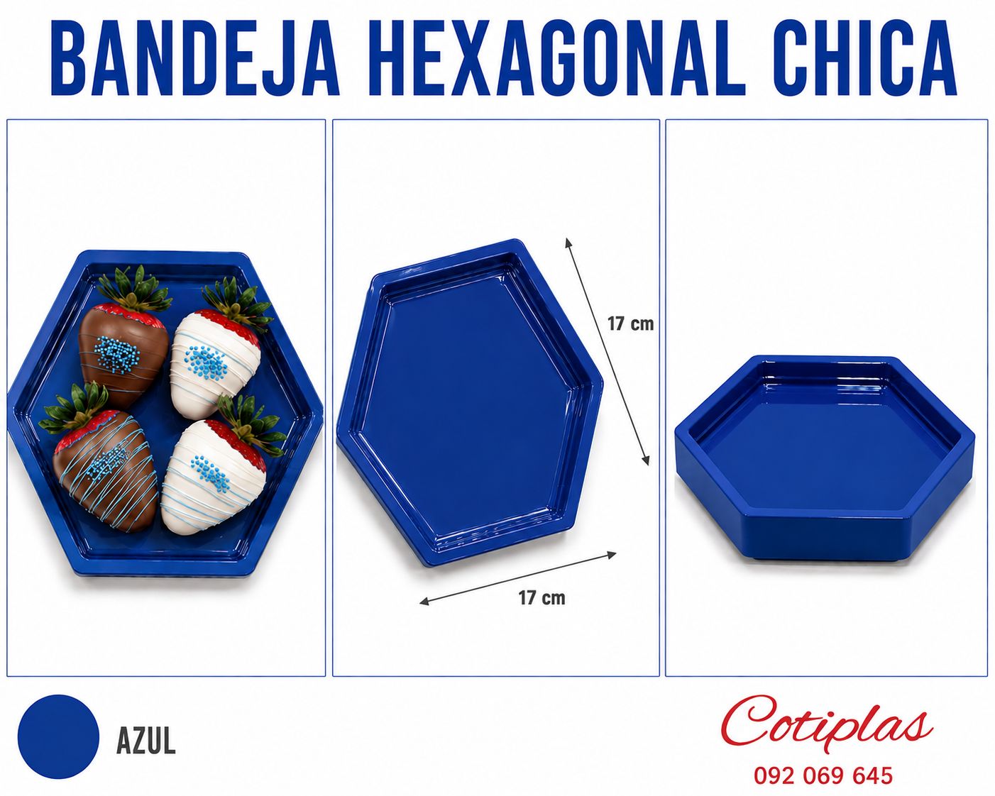 BANDEJA HEXAGONAL CHICA