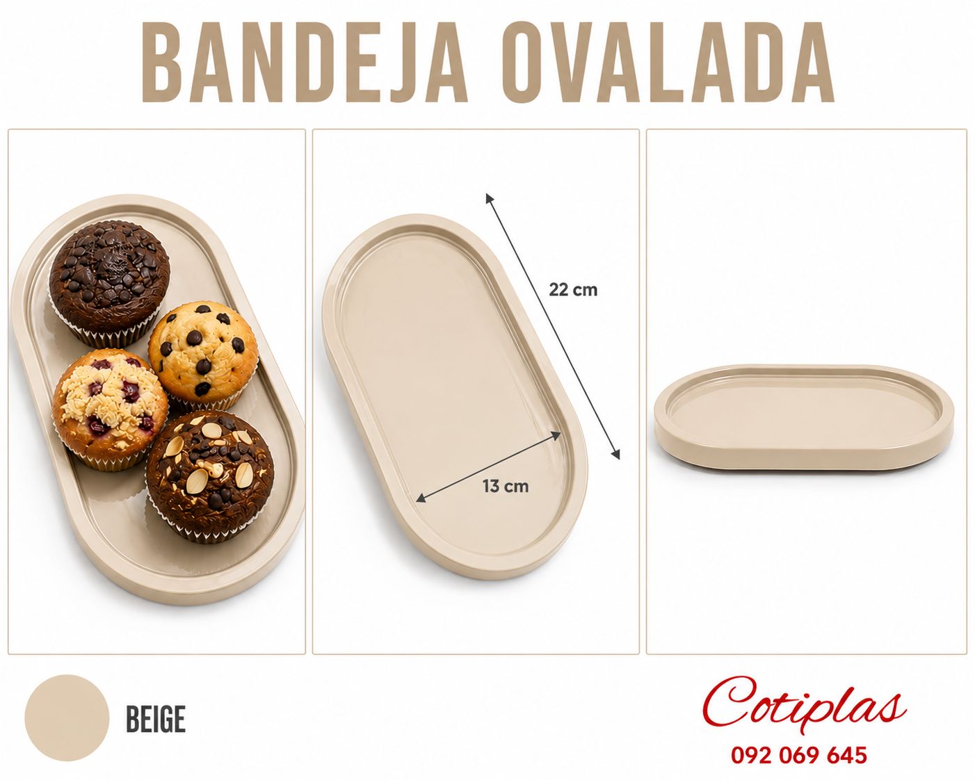BANDEJA OVALADA