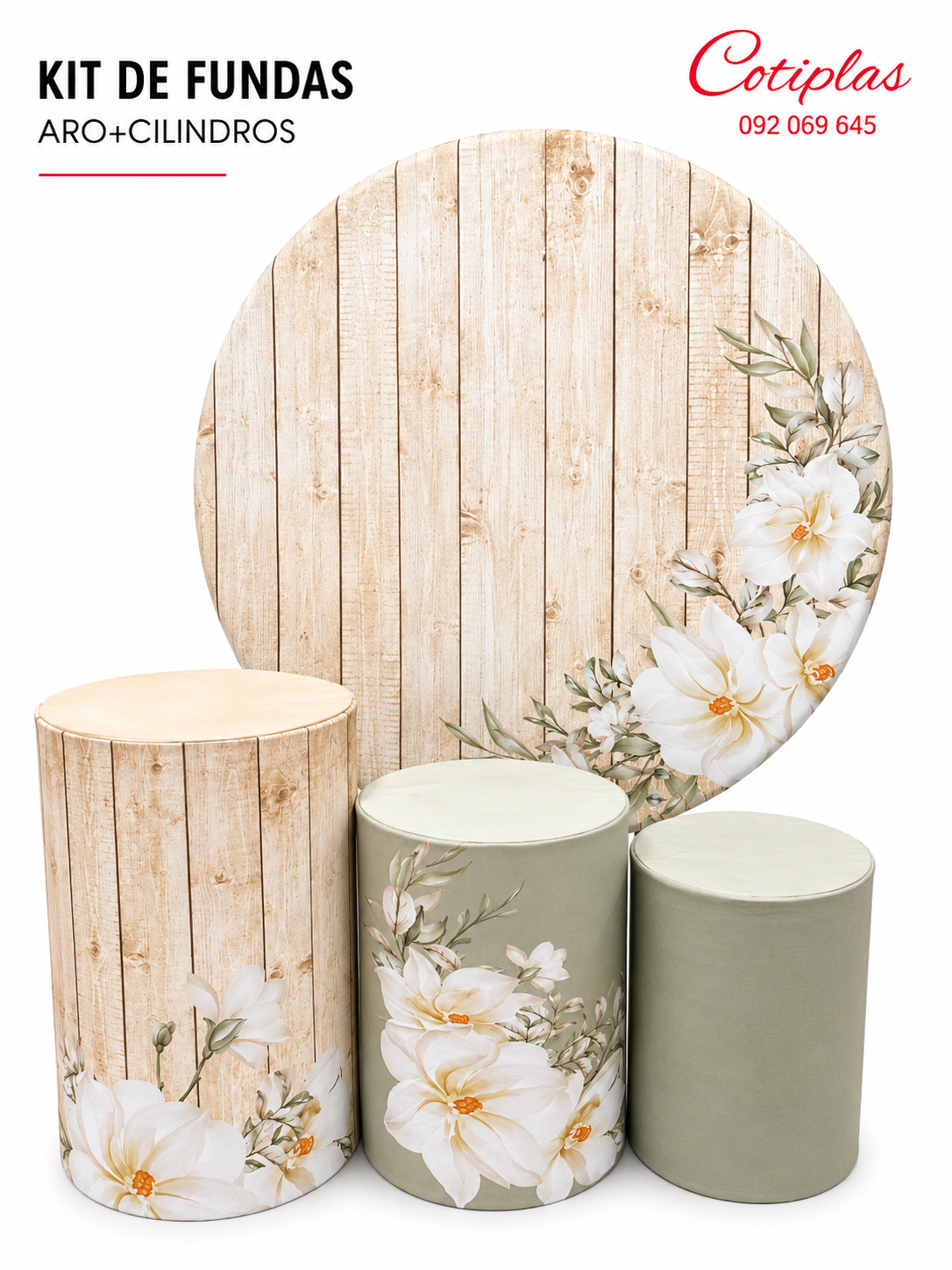KIT DE FUNDAS FLORAL/RUSTICO