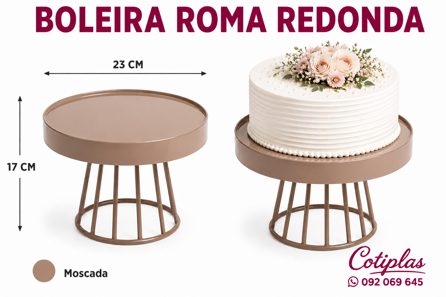 BOLEIRA ROMA REDONDA