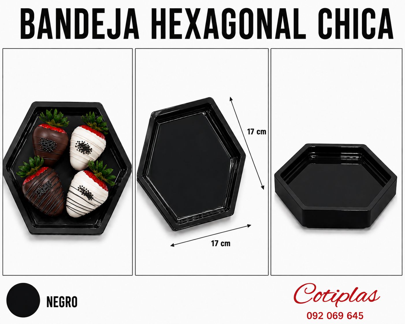 BANDEJA HEXAGONAL CHICA
