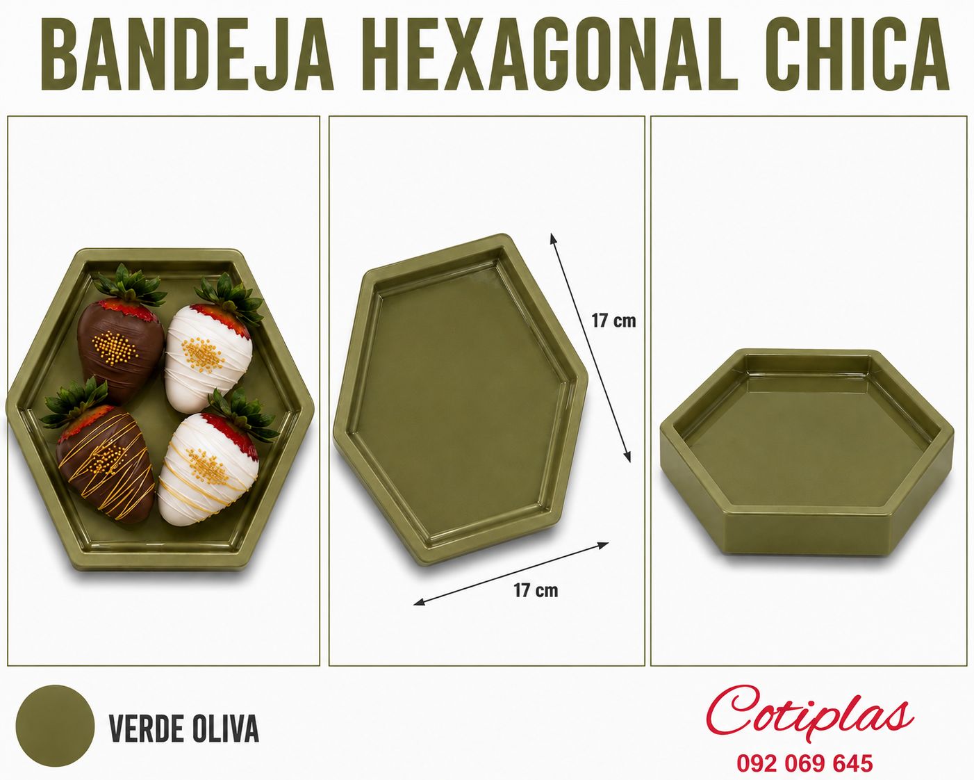 BANDEJA HEXAGONAL CHICA
