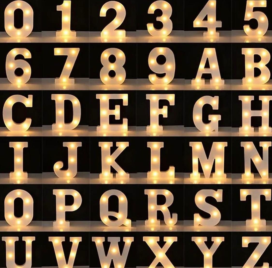 NÚMEROS Y LETRAS LED