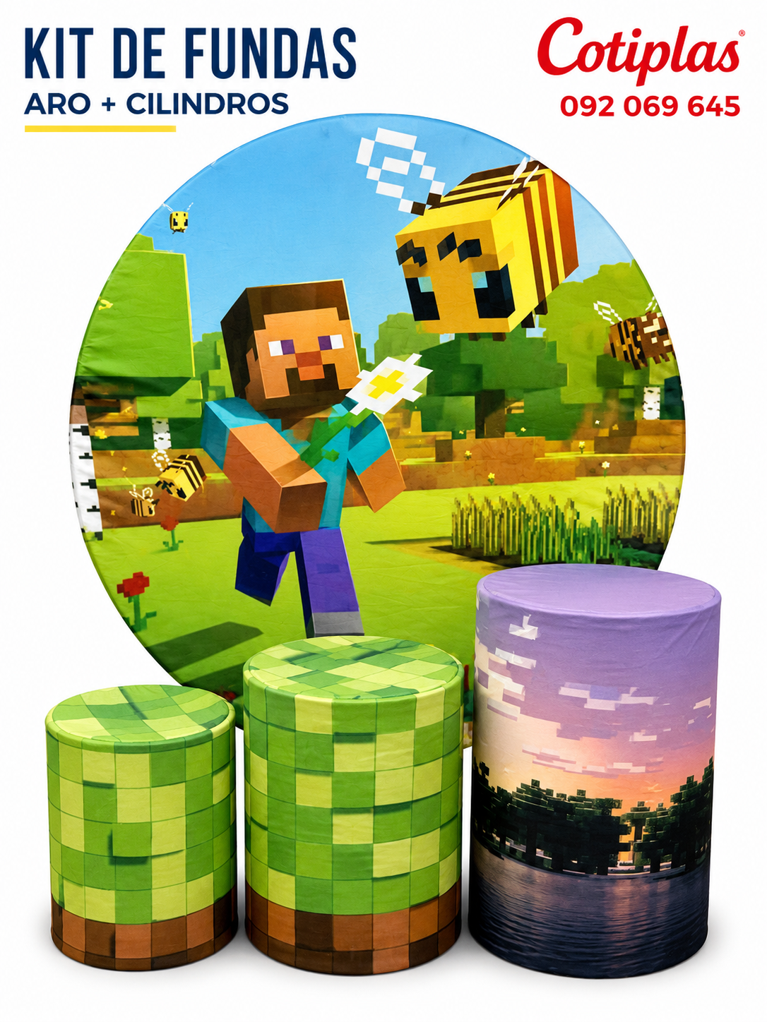 KIT DE FUNDAS MINECRAFT