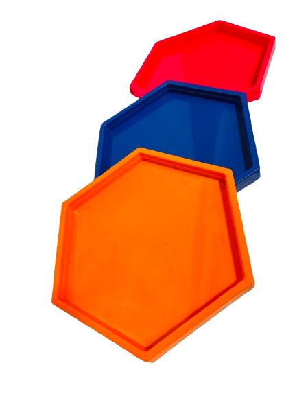Bandeja hexagonal grande