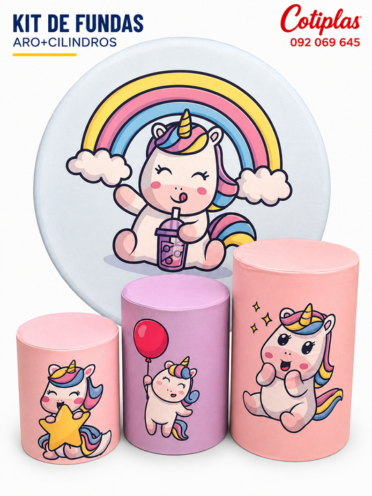 KIT DE FUNDAS UNICORNIO