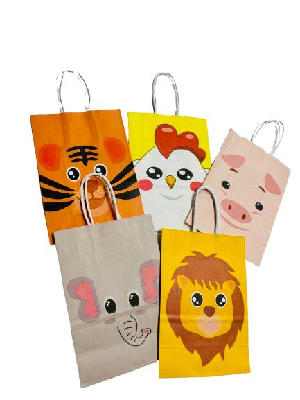 Bolsas de papel con diseño de animales
