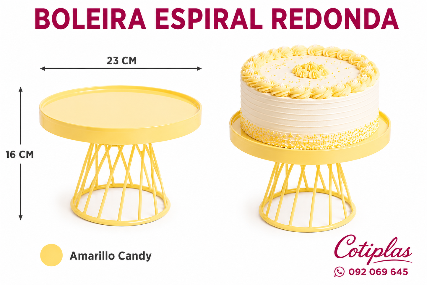 BOLEIRA ESPIRAL REDONDA