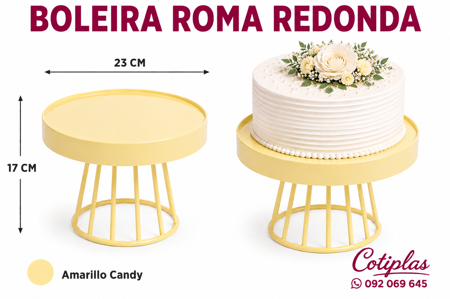BOLEIRA ROMA REDONDA
