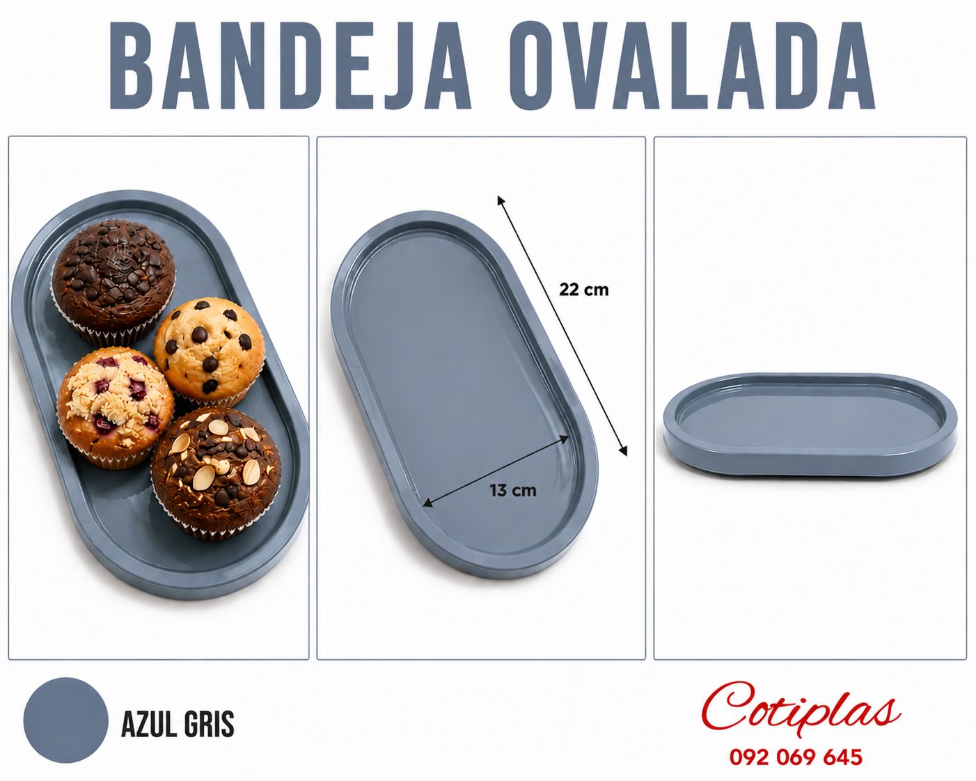BANDEJA OVALADA