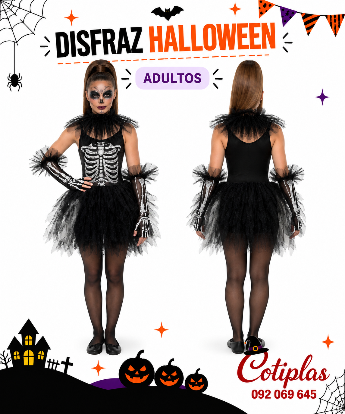 VESTIDO CALAVERA / ADULTOS