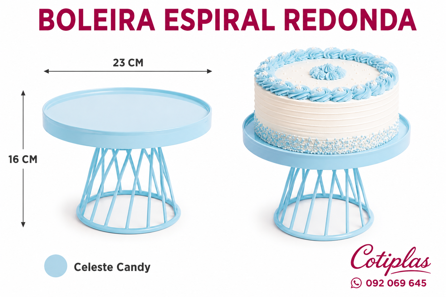 BOLEIRA ESPIRAL REDONDA