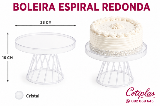 BOLEIRA ESPIRAL REDONDA