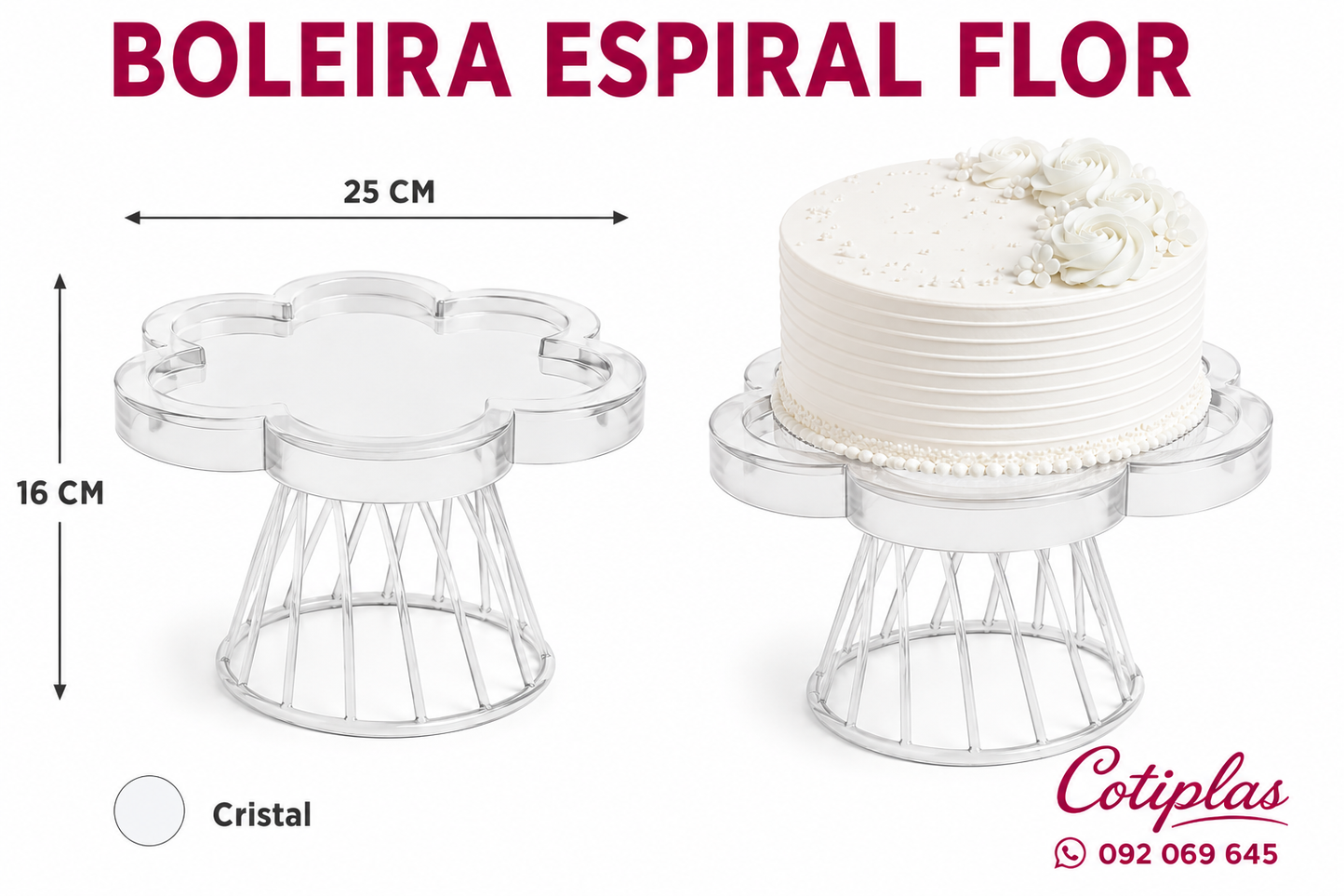 BOLEIRA ESPIRAL FLOR