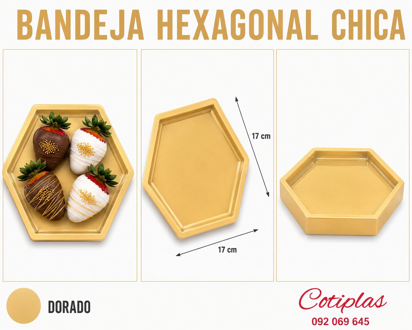 BANDEJA HEXAGONAL CHICA