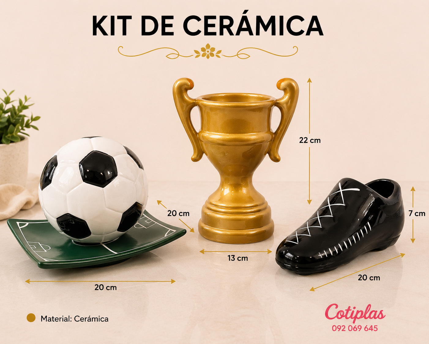 KIT DE CERÁMICA  FÚTBOL