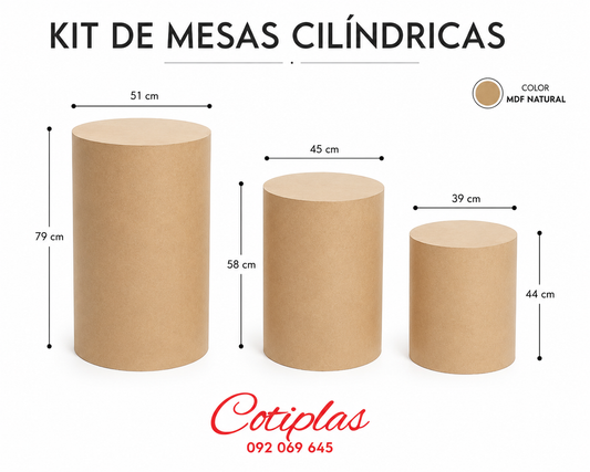 KIT MESAS CILÍNDRICAS
