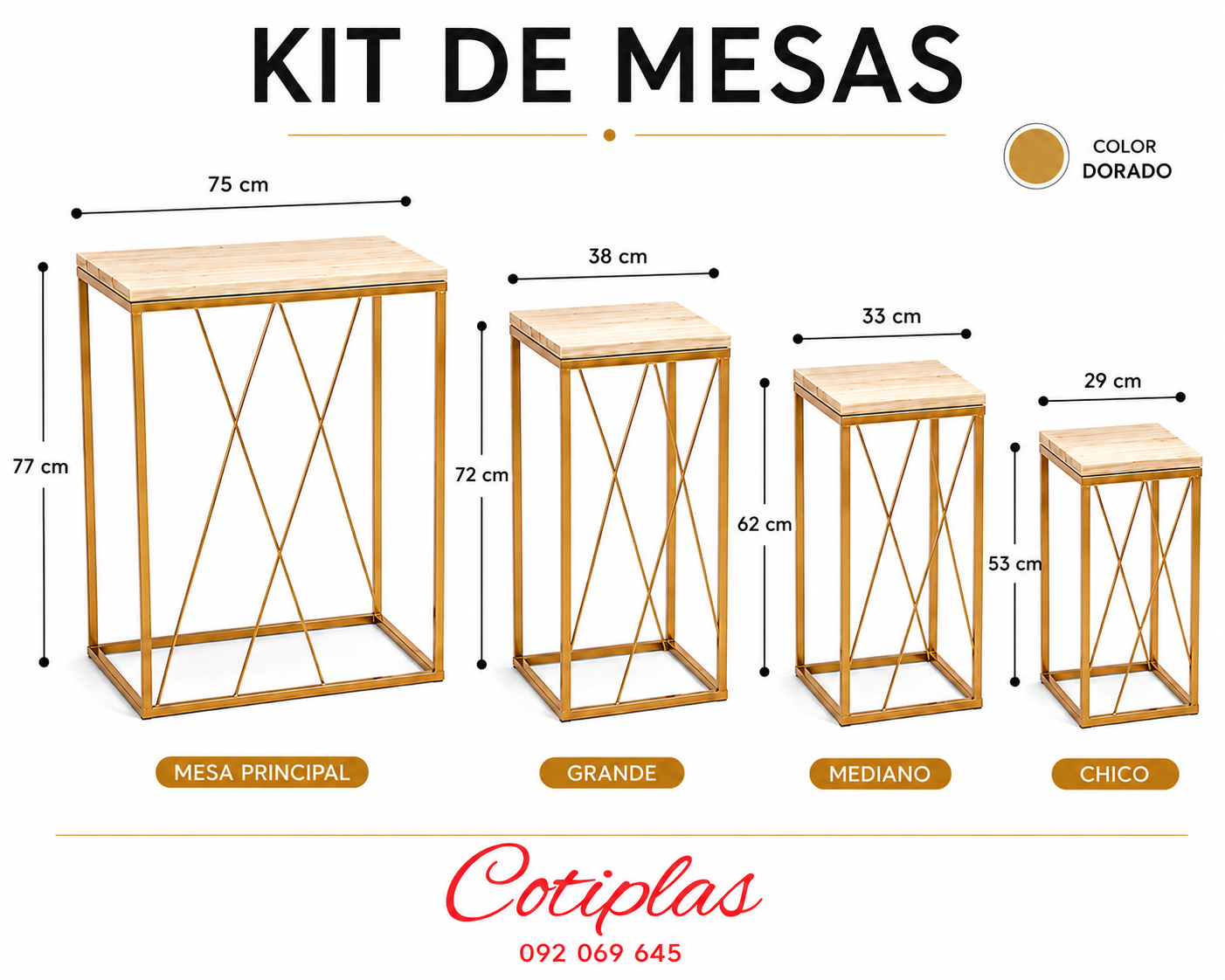 KIT DE MESAS