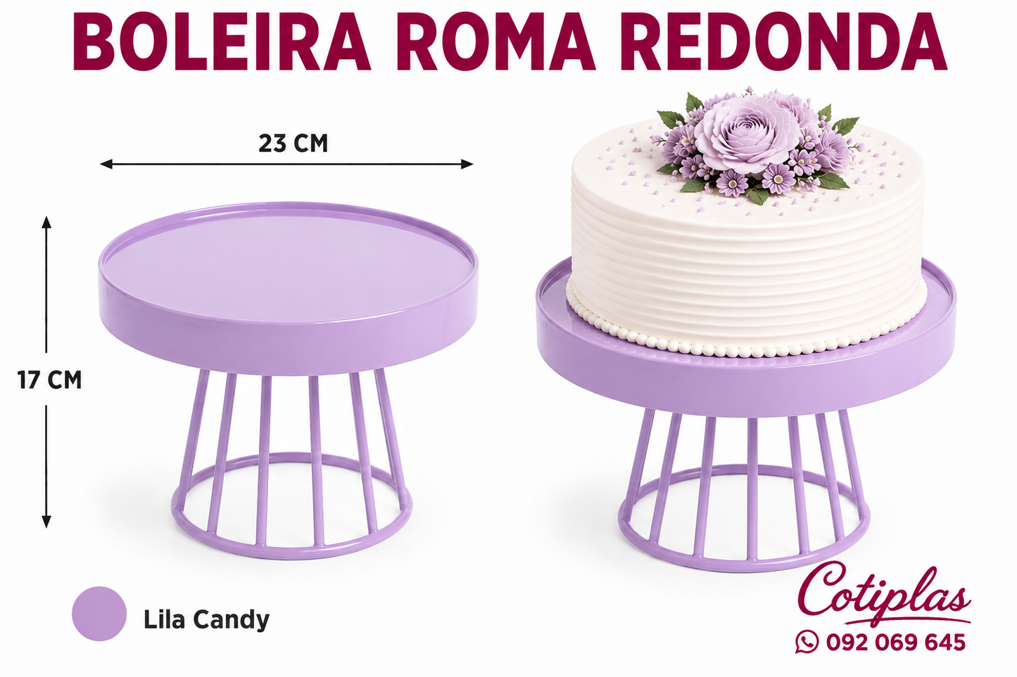BOLEIRA ROMA REDONDA