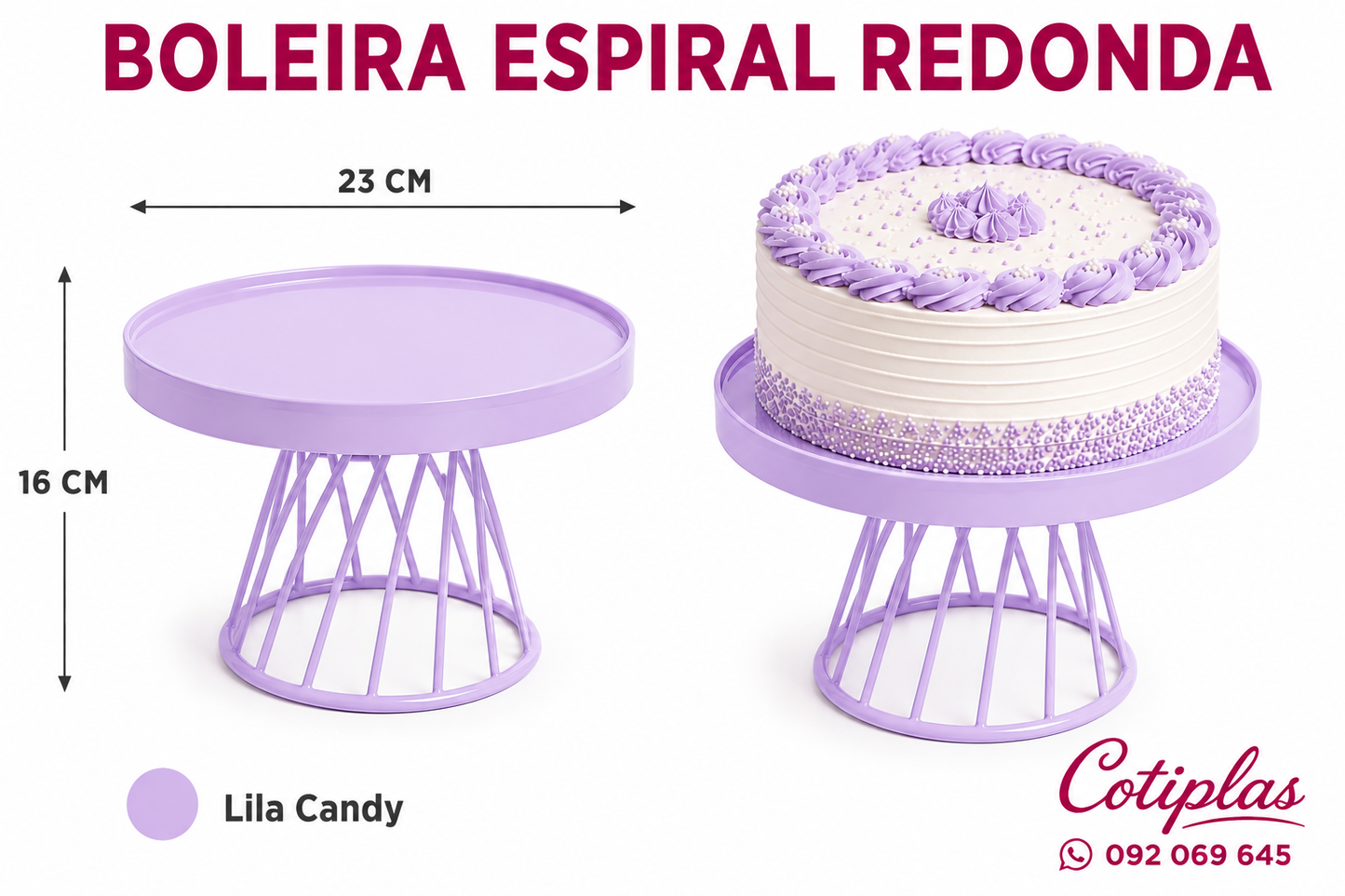 BOLEIRA ESPIRAL REDONDA