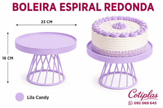 BOLEIRA ESPIRAL REDONDA