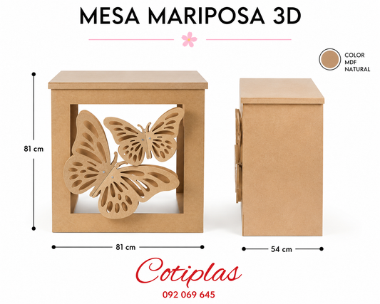MESA MARIPOSA 3D