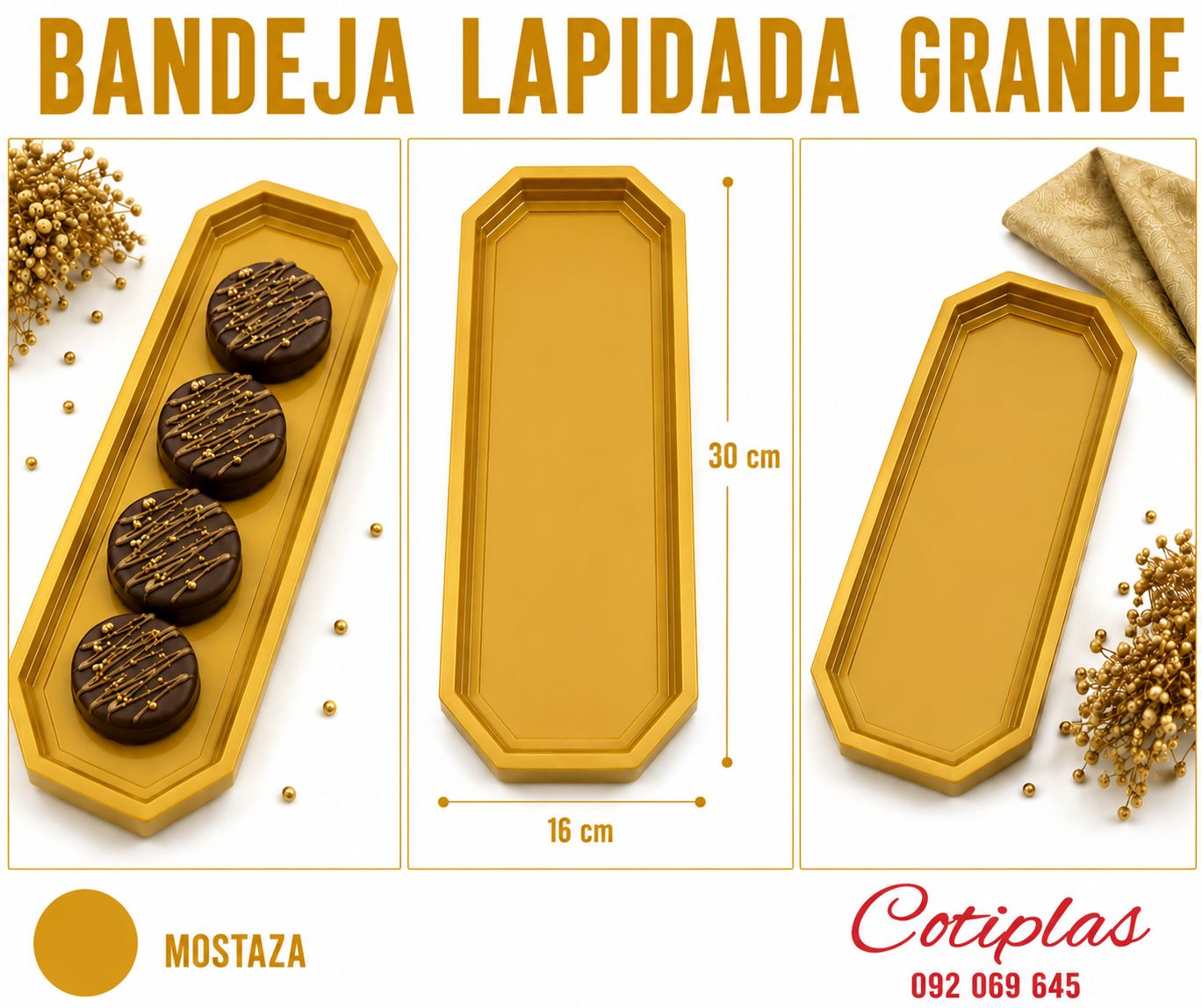 BANDEJA LAPIDADA GRANDE