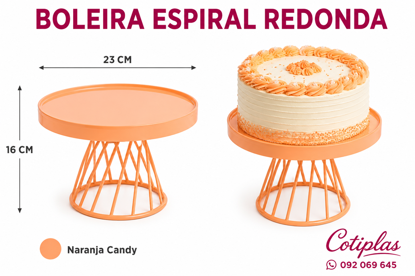 BOLEIRA ESPIRAL REDONDA
