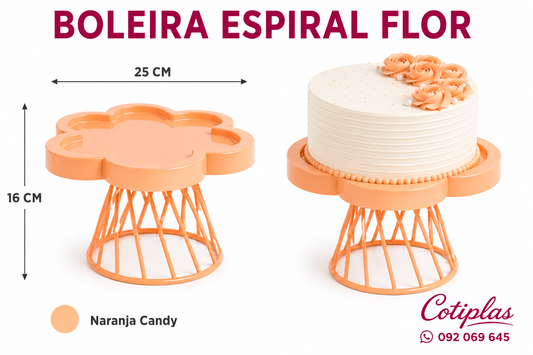 BOLEIRA ESPIRAL FLOR