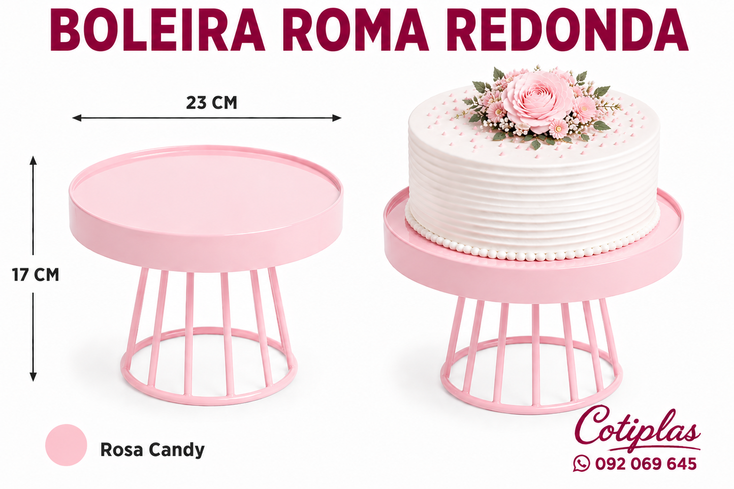 BOLEIRA ROMA REDONDA