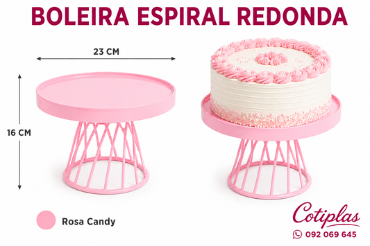 BOLEIRA ESPIRAL REDONDA