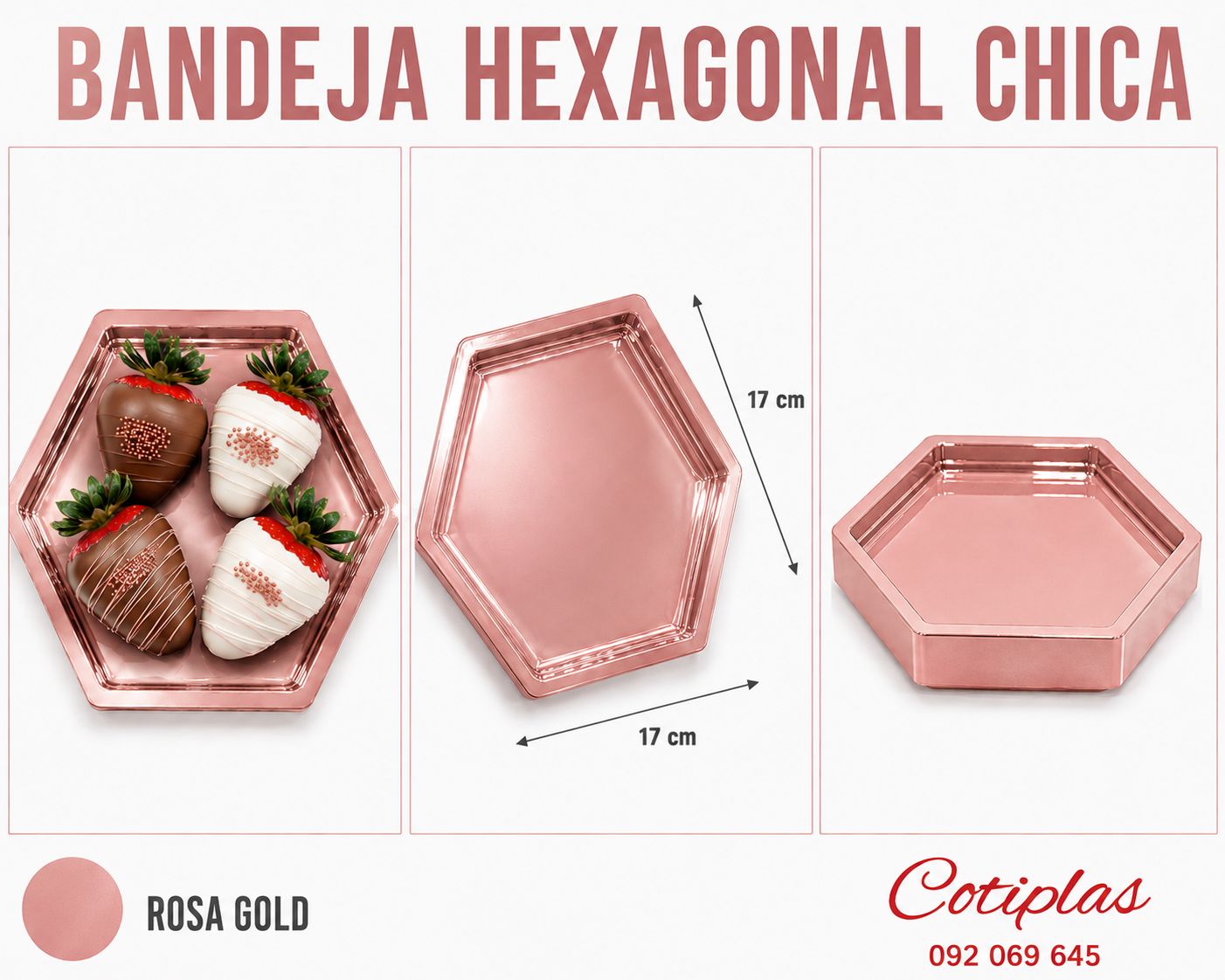 BANDEJA HEXAGONAL CHICA