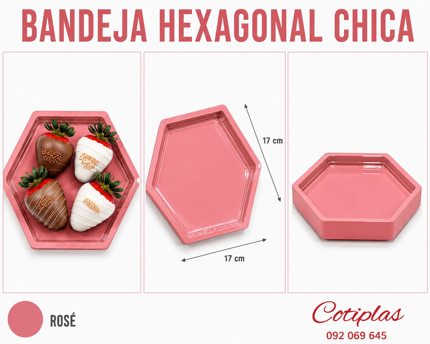 BANDEJA HEXAGONAL CHICA