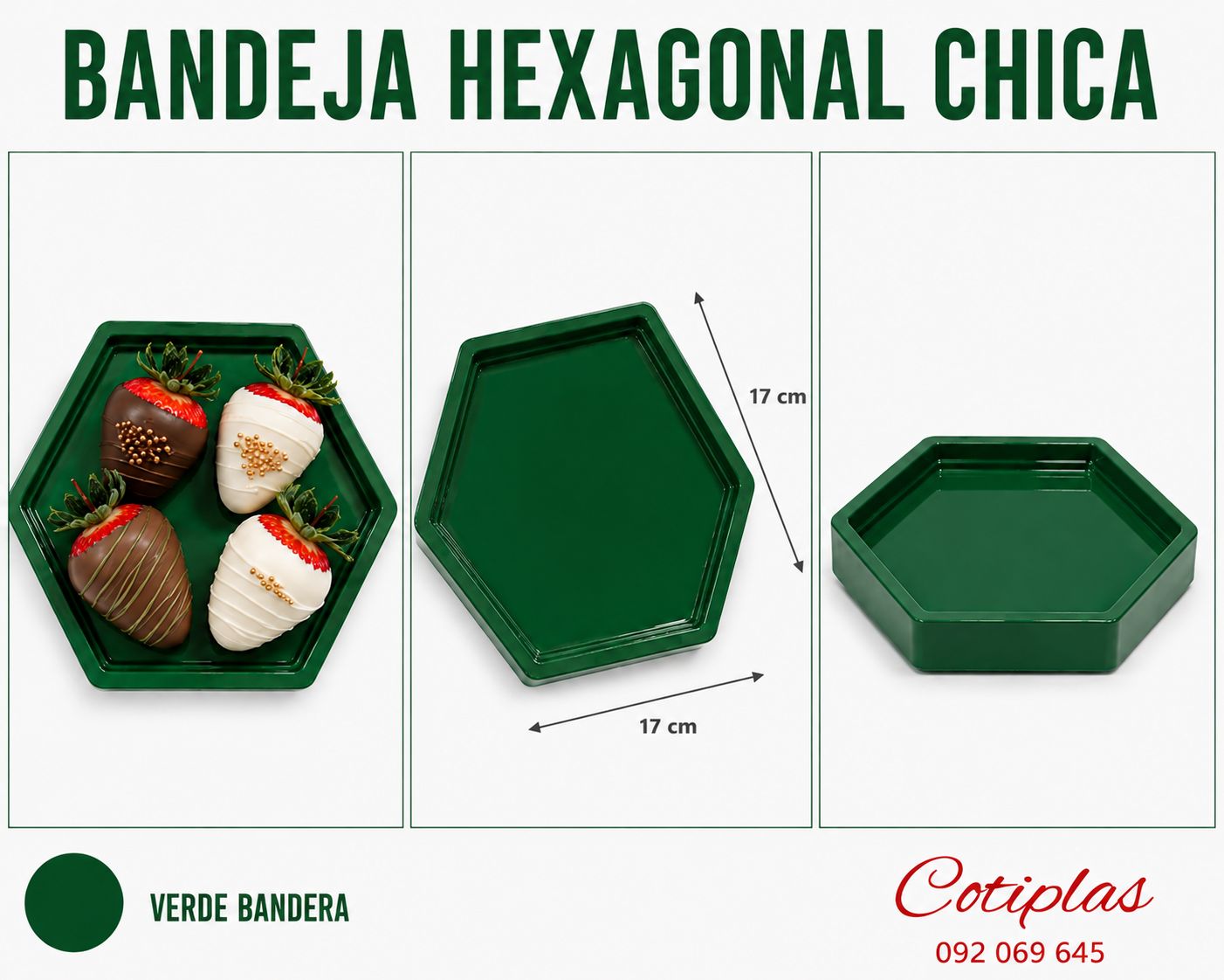 BANDEJA HEXAGONAL CHICA