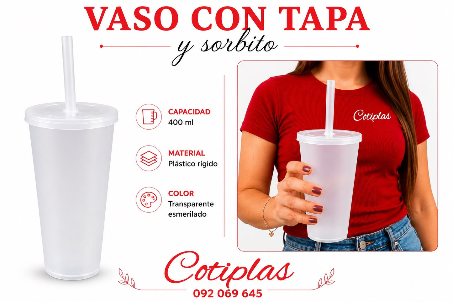 VASO TRANSPARENTE ESMERILADO