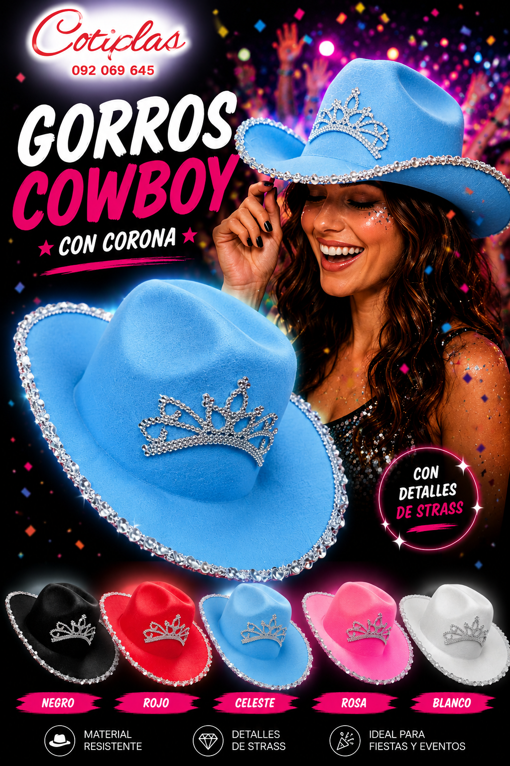 GORRO COWBOY C/ CORONA