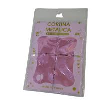 CORTINA METALIZADA A CUADROS