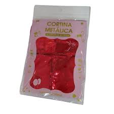 CORTINA METALIZADA A CUADROS